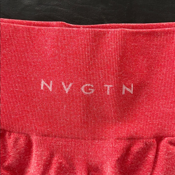 NVGTN Women's Red Workout Shorts - Picture 2 of 4